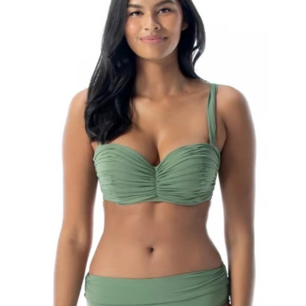 Coco Reef Charisma Underwire Bikini Top 32DD 34DD Palm Green NWT